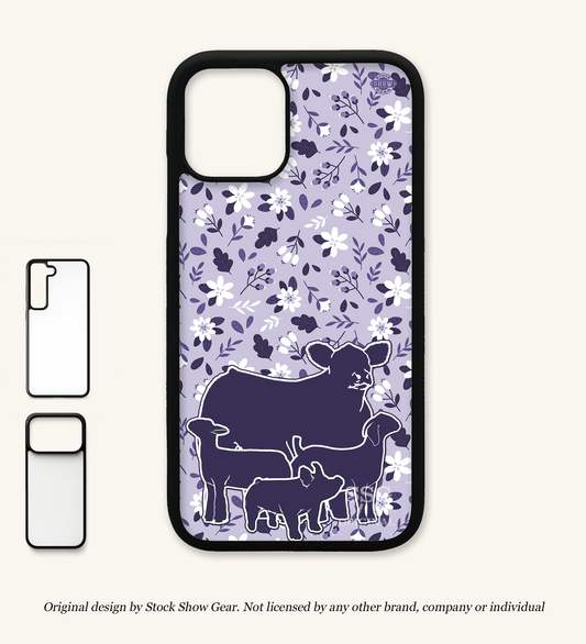 Show Stock Animals Phone Cases | Lavender Floral | iPhone and Samsung