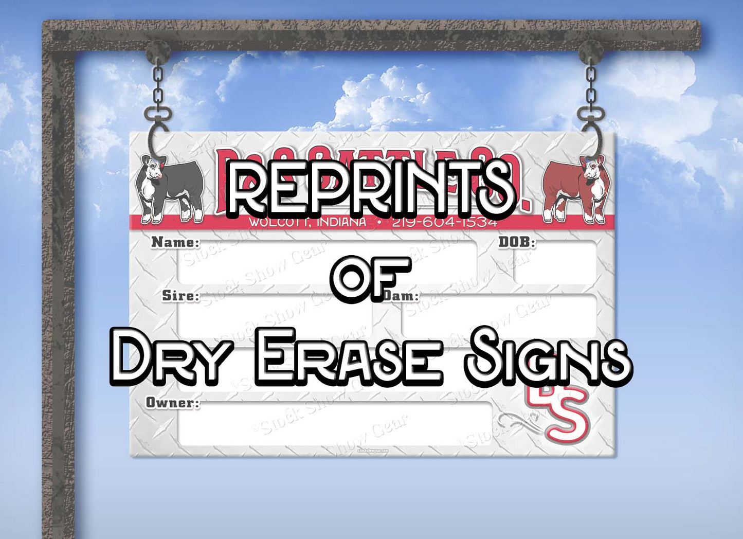 Dry Erase Signs-Customer Reprints