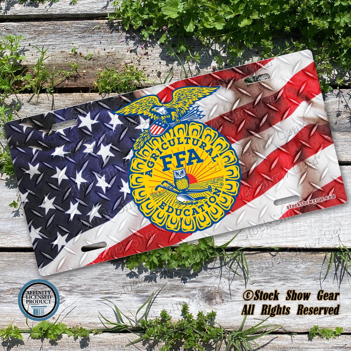 FFA Emblem License Plate USA Background-Licensed Product