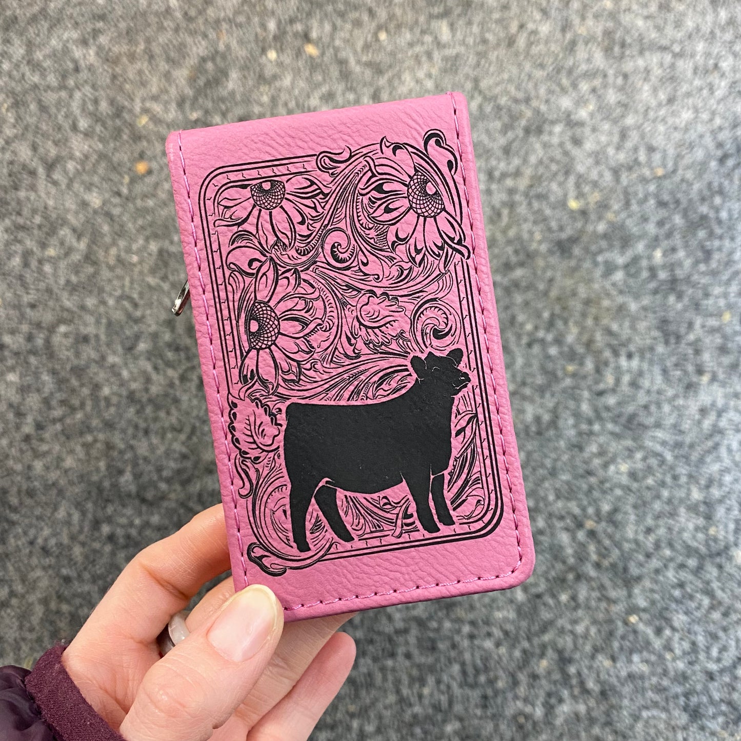 7 Piece Leatherette Manicure Set – Show Heifer On Sunflower Tooling