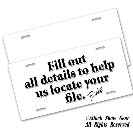 Reprint Your License Plate