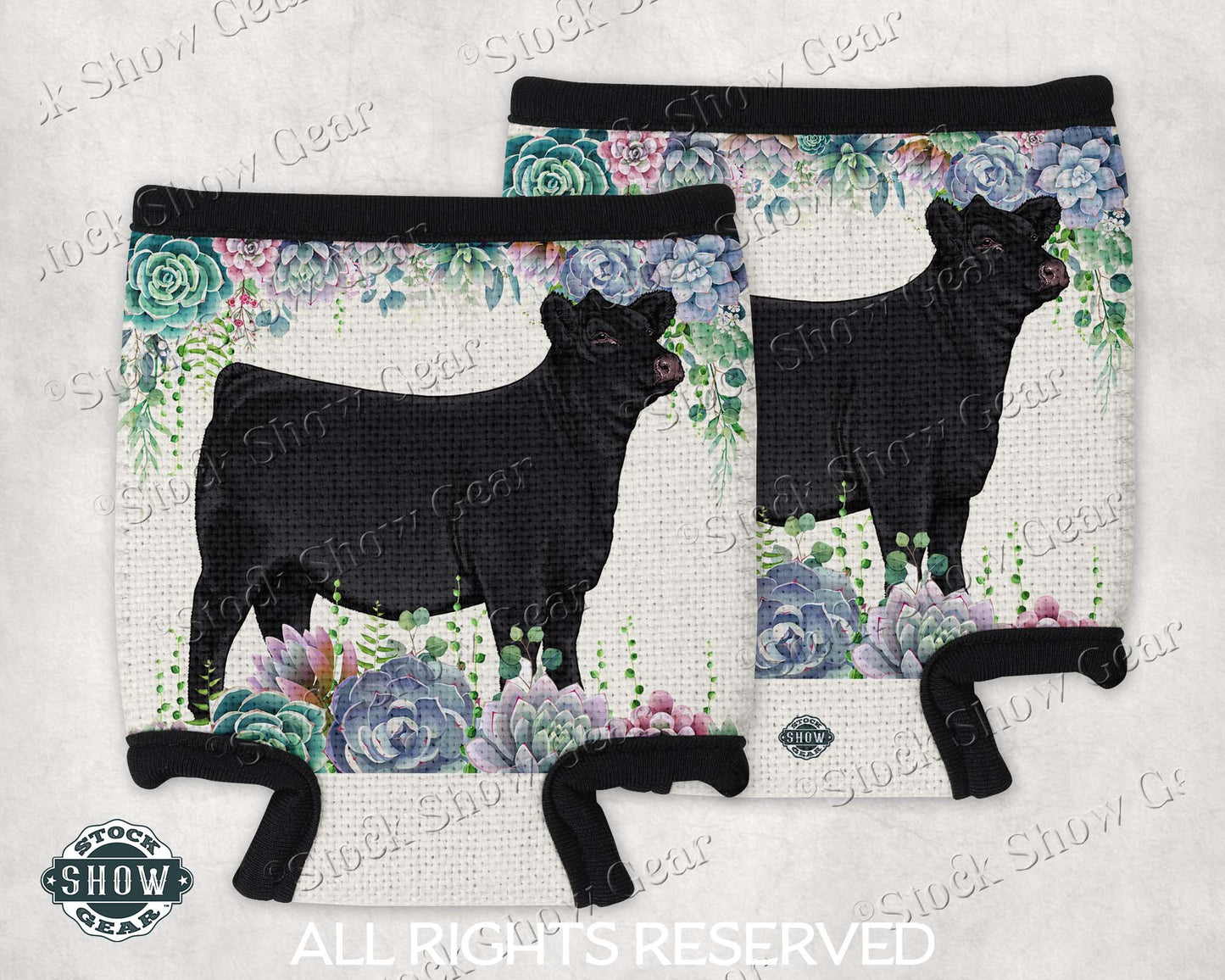 Black Angus Cattle Linen Drink Sleeve