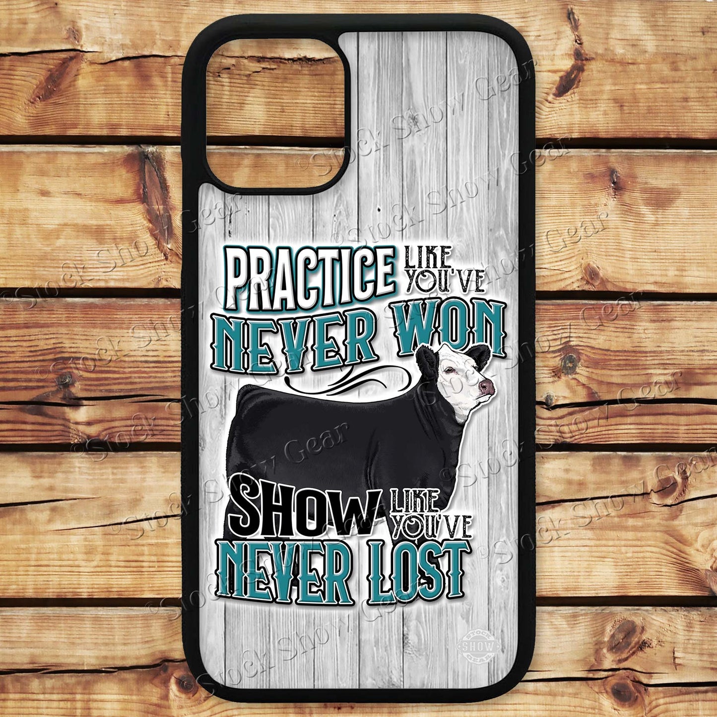 Black Baldy Heifer "Practice Quote" Design Phone Cases