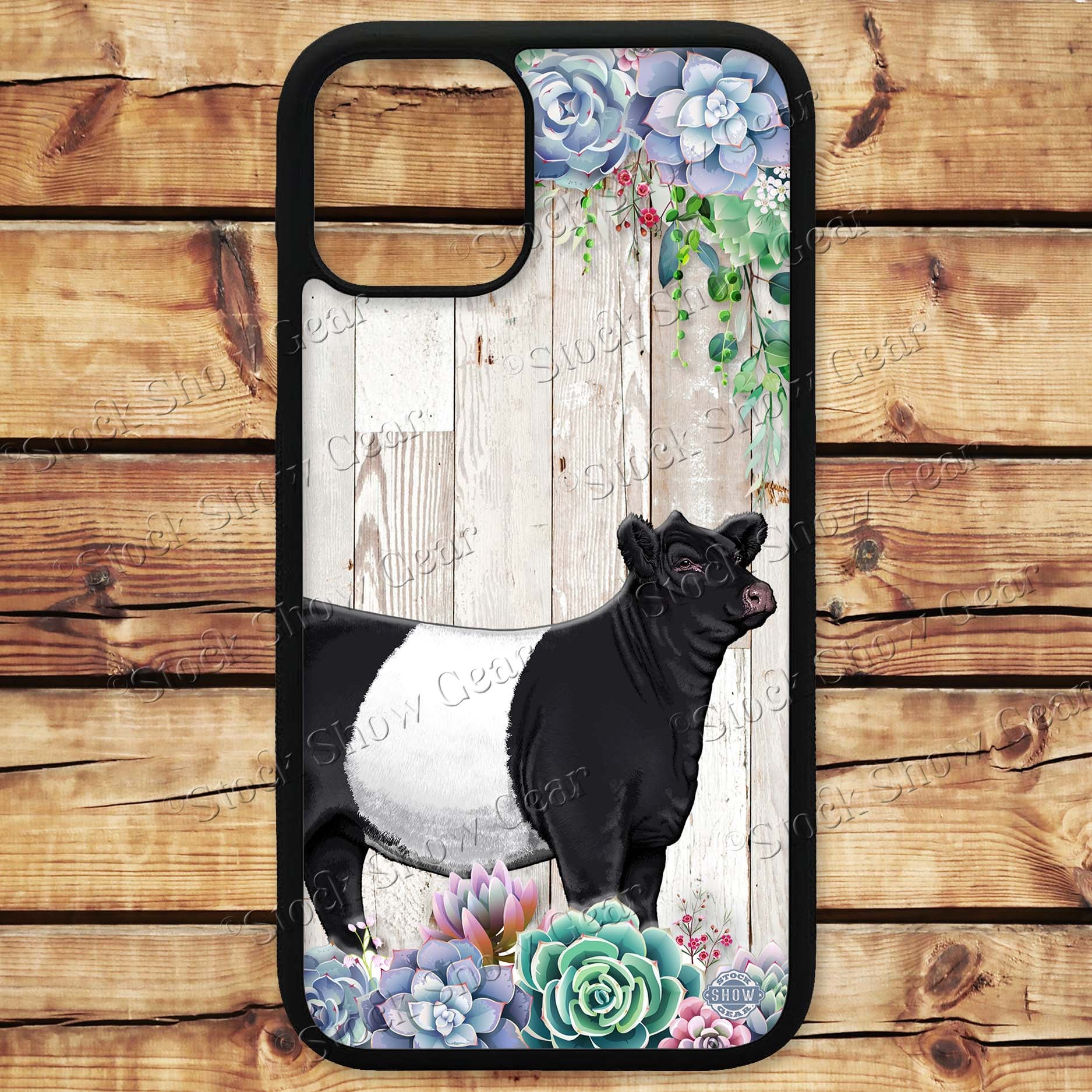 Belted Galloway "Succulent" Design Phone Cases Stock Show Gear Belted Galloway "Succulent" Design Phone Cases Stock Show Gear