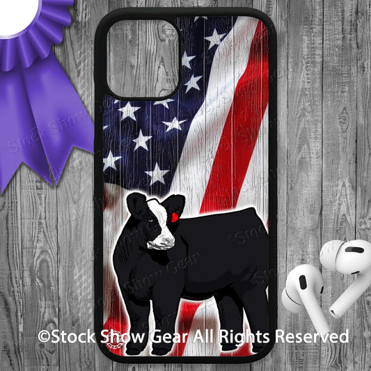 Black Baldy Heifer "USA Flag" Phone Cases-iPhone and Samsung-Multiple Choices