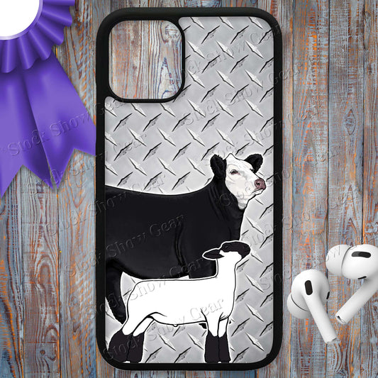 Black Baldy Heifer and Club Lamb Design Phone Cases