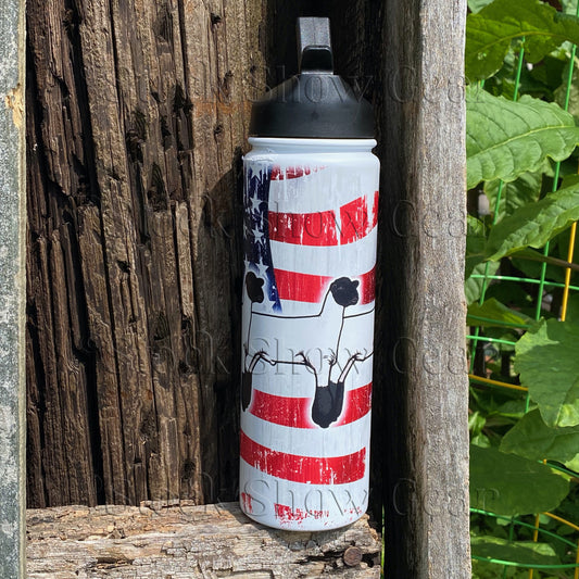 Black Face Lambs "Distressed USA" Water Canteen