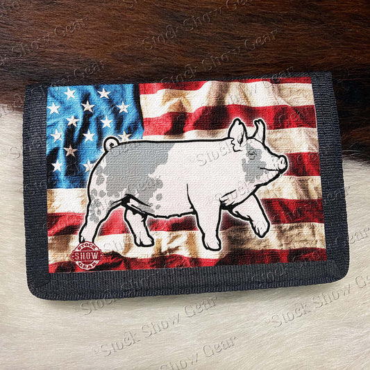 Show Pig Tri-Fold Wallets
