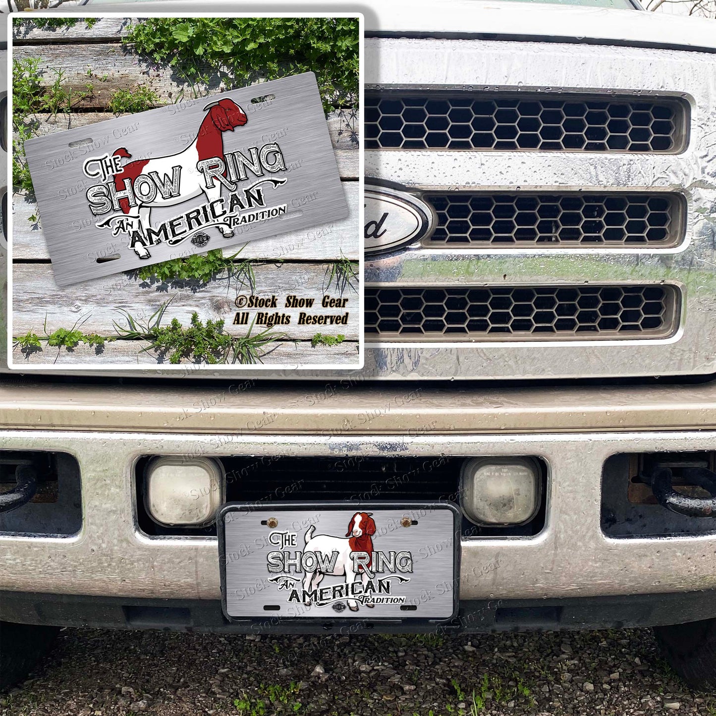 Boer Goat Show Ring License Plate Designs