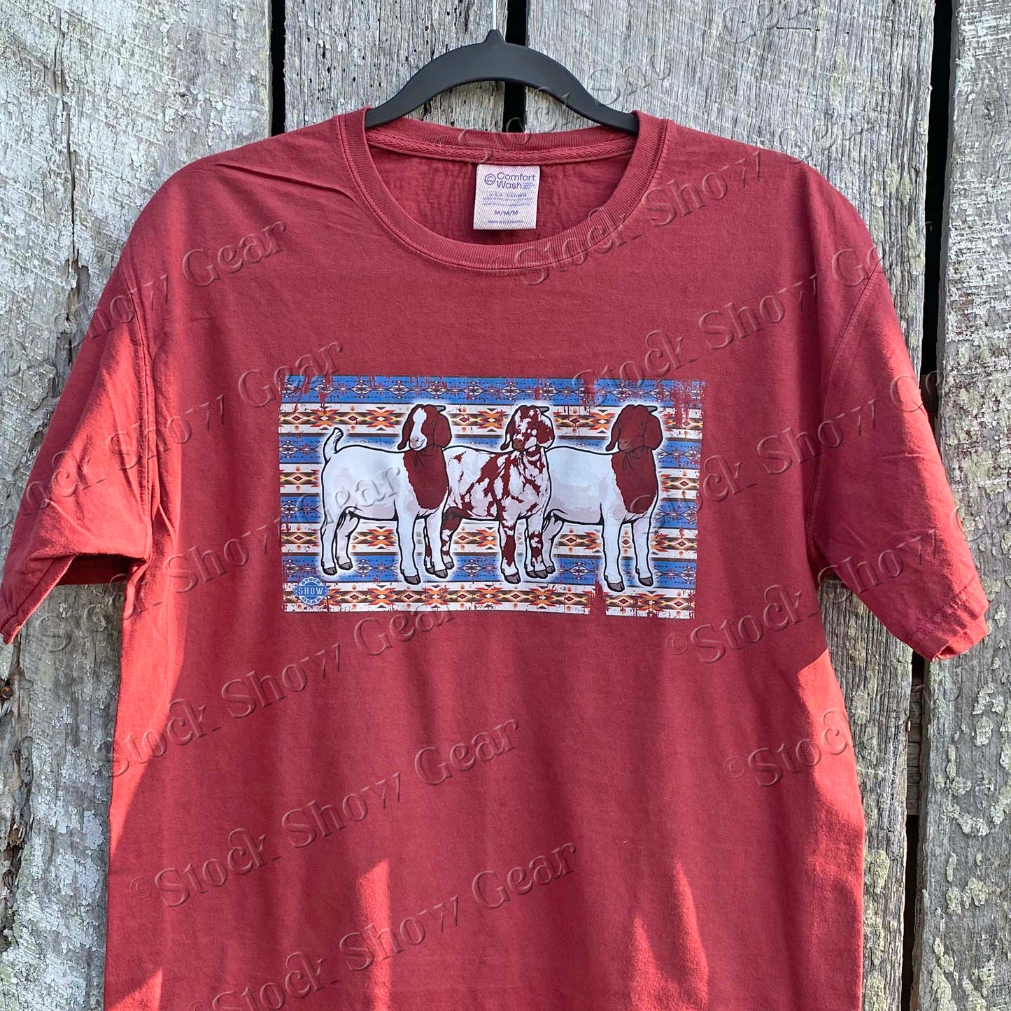 Boer Goats "Blue Aztec" Tees