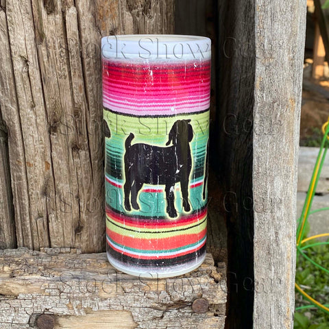 **3 Goats "Distressed Serape" Can Cooler