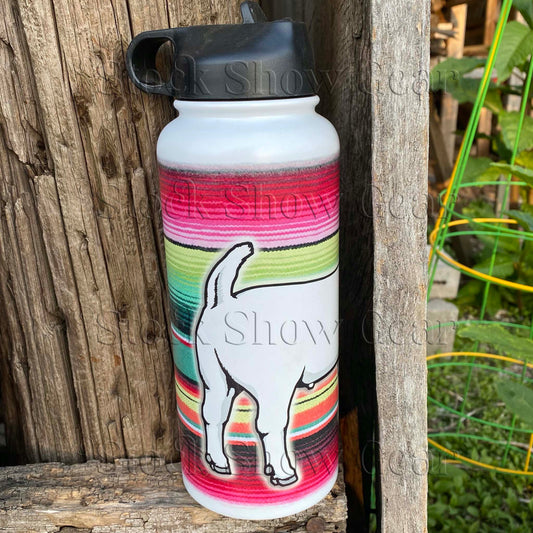 Red Traditional Boer "Serape Mex" Water Canteen