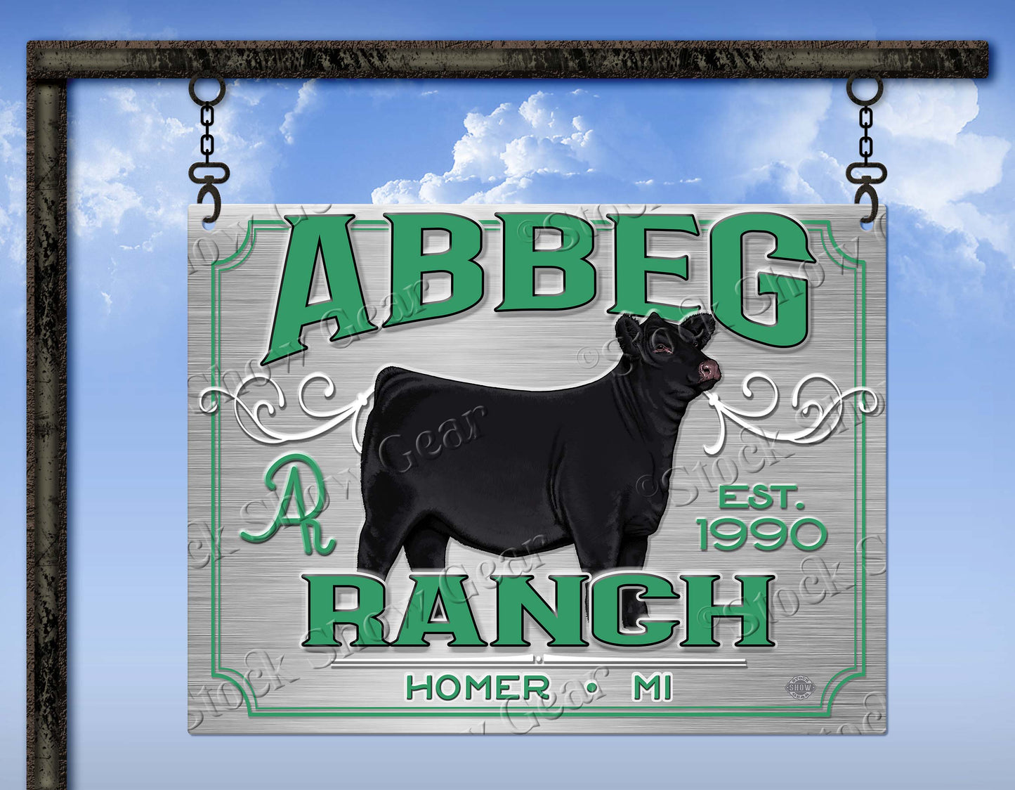 Custom Metal Stock Show Stall and Farm Signs-Made to Order