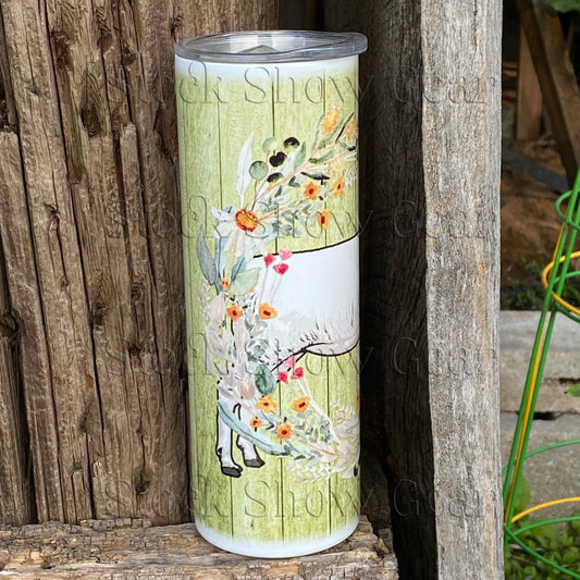 Cheviot Lamb "Meadow Wreath" Tumbler