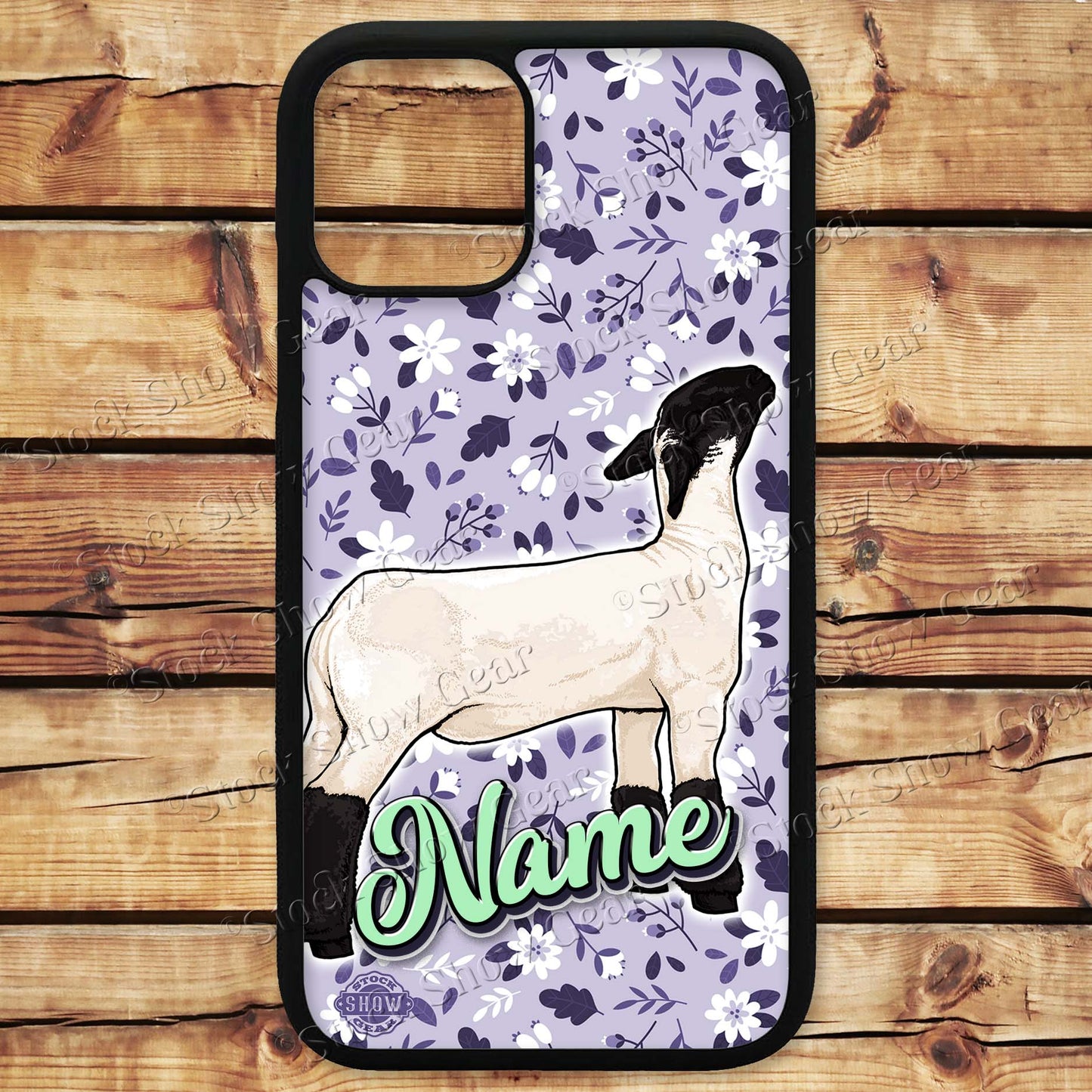 Show Lamb Phone Cases - Lavender Floral Print - Apple and Samsung