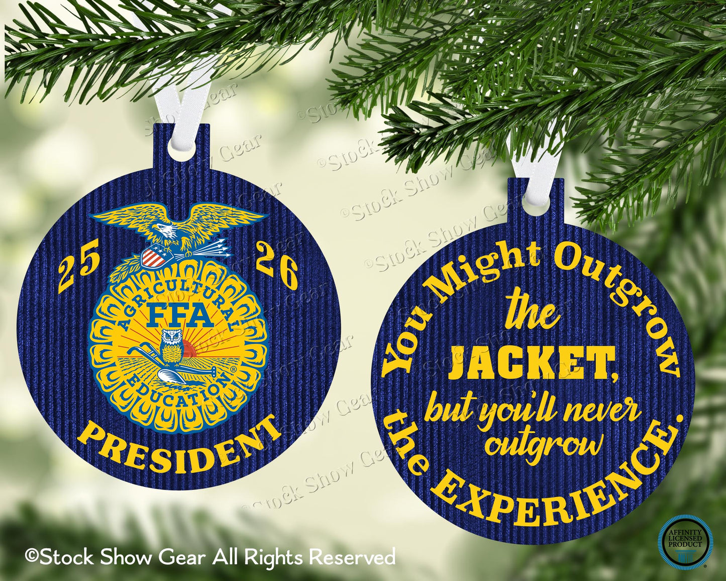 National FFA™ Outgrow-Jacket-Chrismas Ornament-Personalization Available