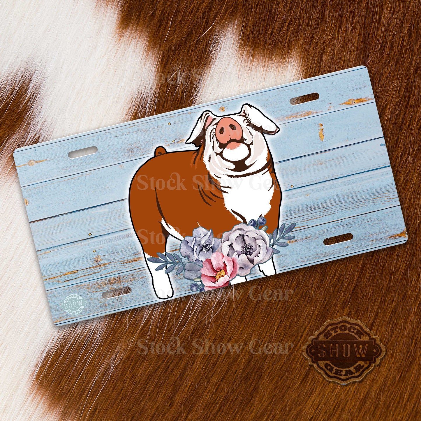 Hereford Pig License Plates