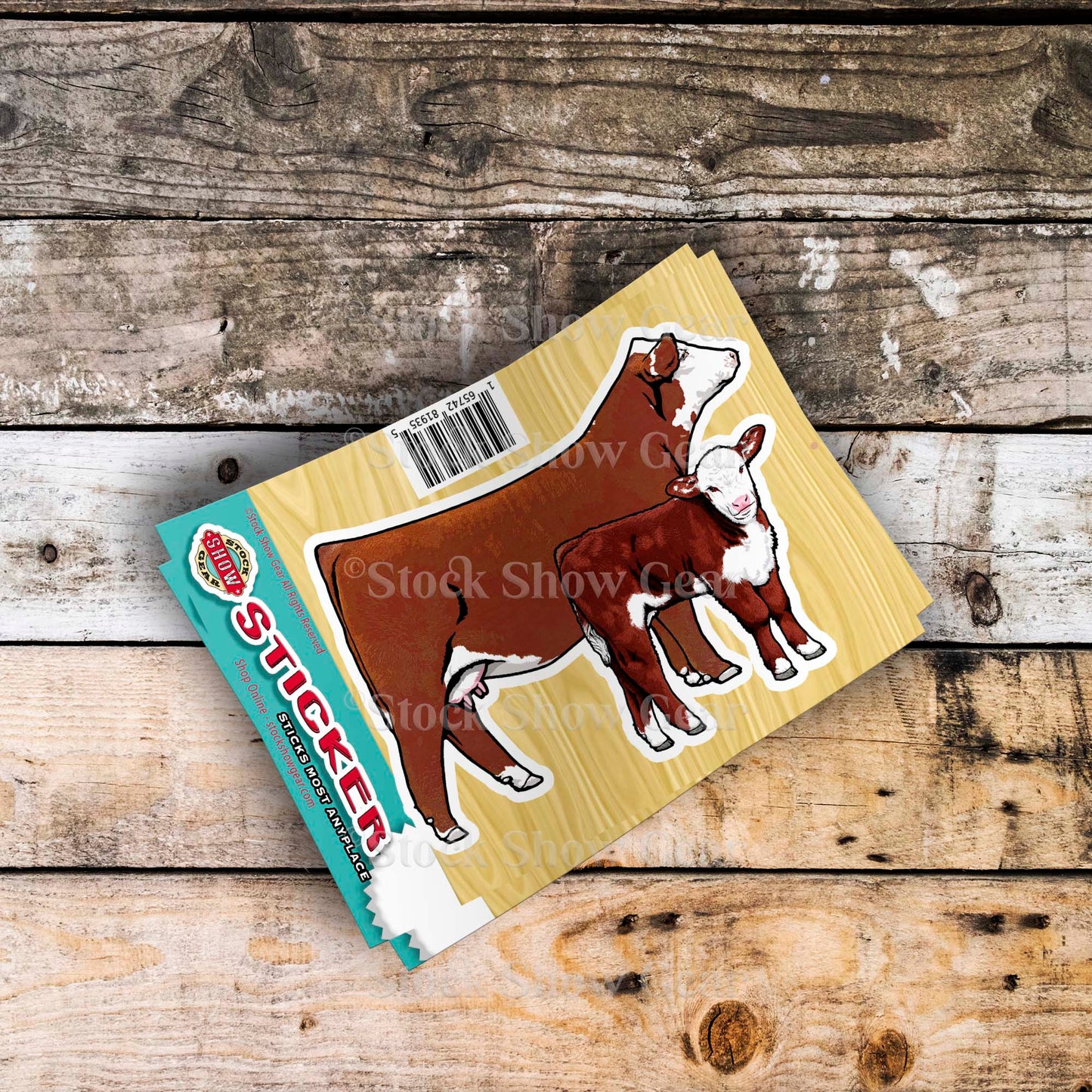 Red Hereford Cattle Stickers