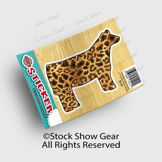 Cheetah Print Show Heifer Sticker