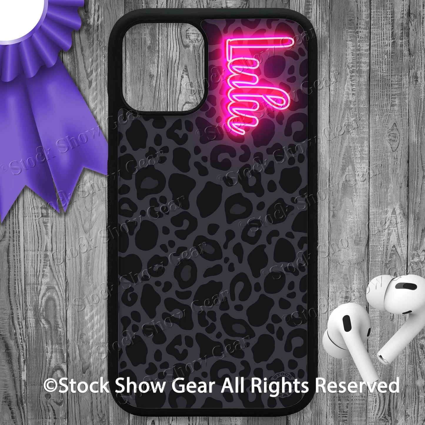 Show Pig "Black-Leopard-Neon" Phone Cases-iPhone and Samsung