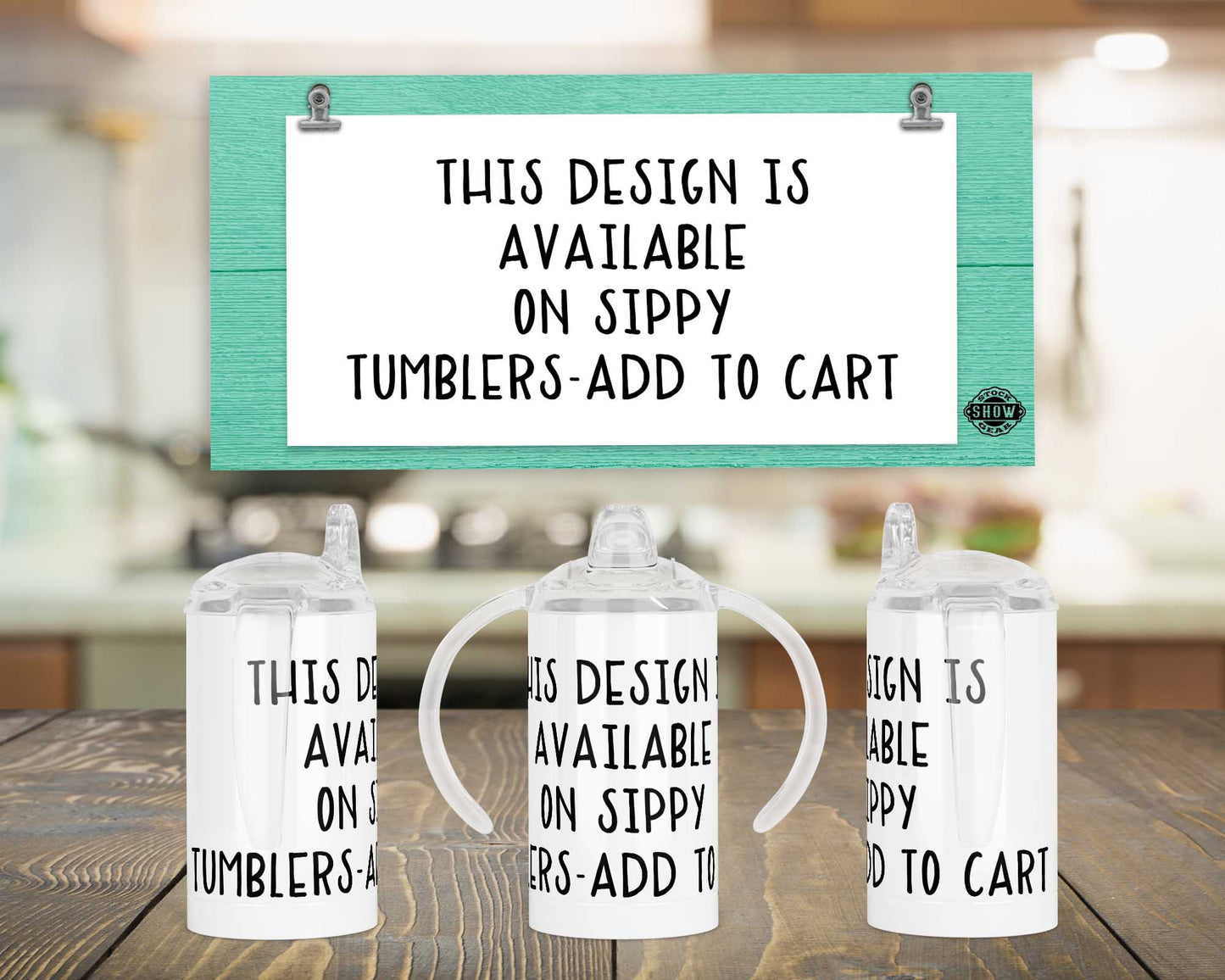 Red Hereford Calf "Succulents" Drinkware Design