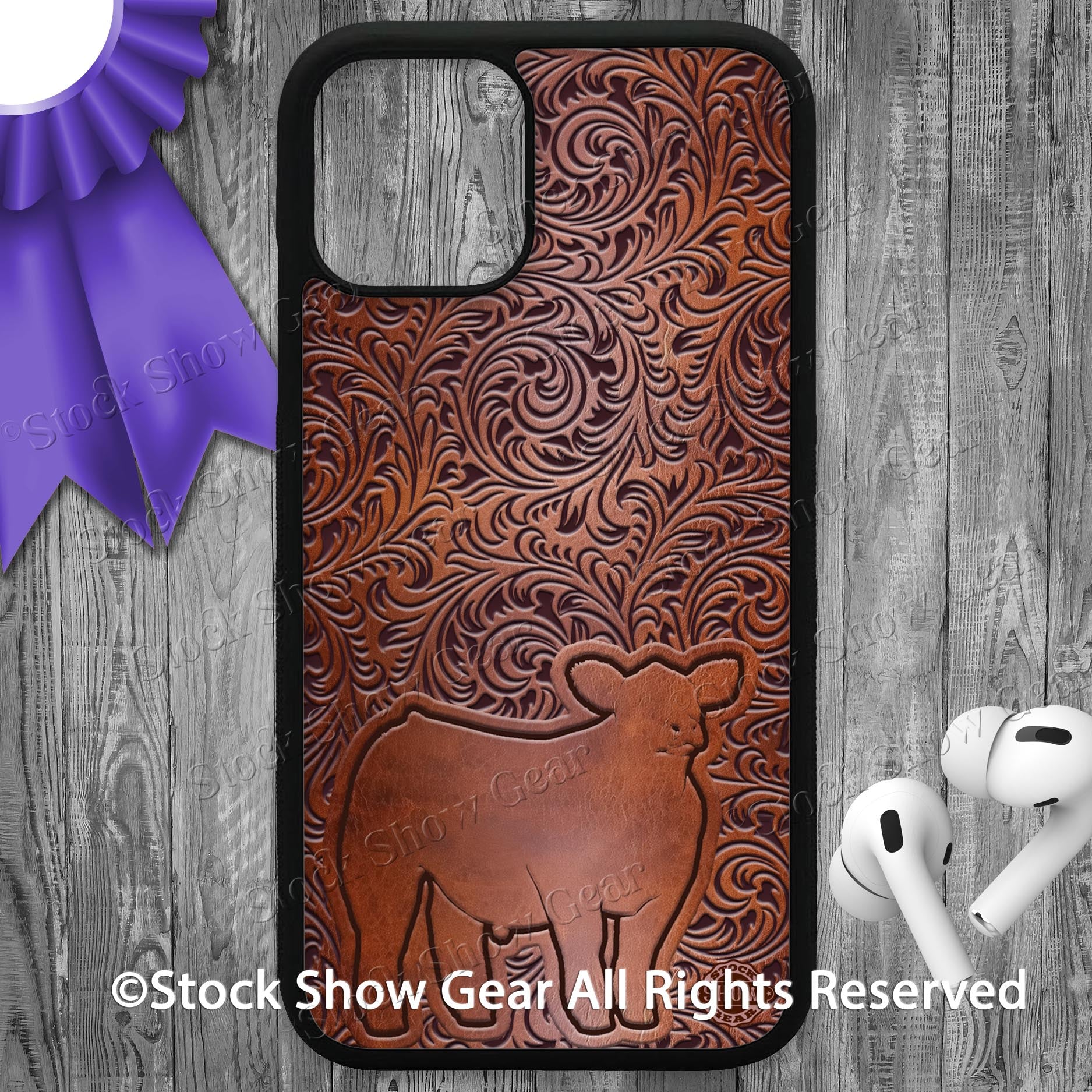 Show Steer "Tooled Leather-Look" Phone Cases-iPhone and Samsung Stock Show Gear Show Steer "Tooled Leather-Look" Phone Cases-iPhone and Samsung Stock Show Gear