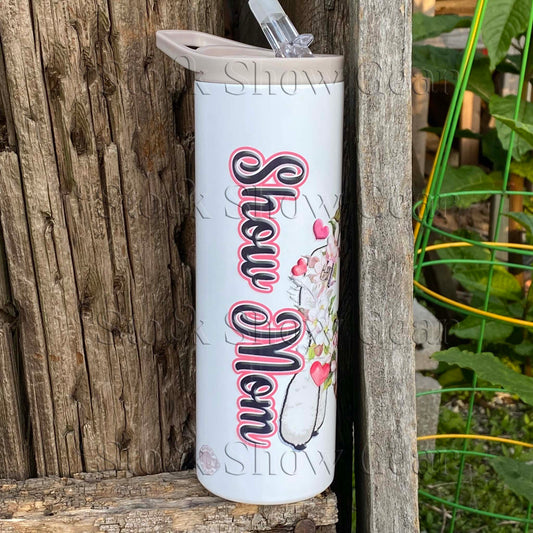 White Lamb "Show Mom" Wreath Tumbler