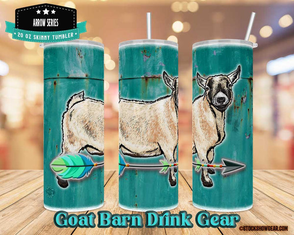 Pygmy Goat "Rusted Turquoise Metal" Tumblers