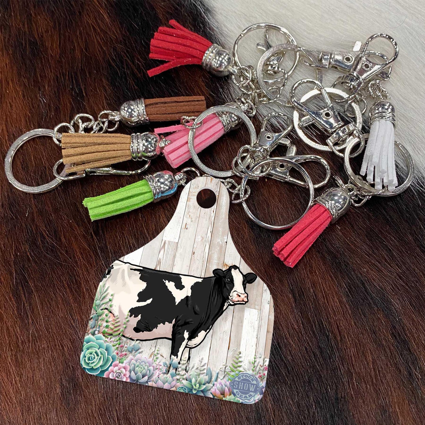 Holstein Cow Keychains