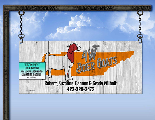 Custom Metal Stock Show Stall and Farm Signs-Made to Order