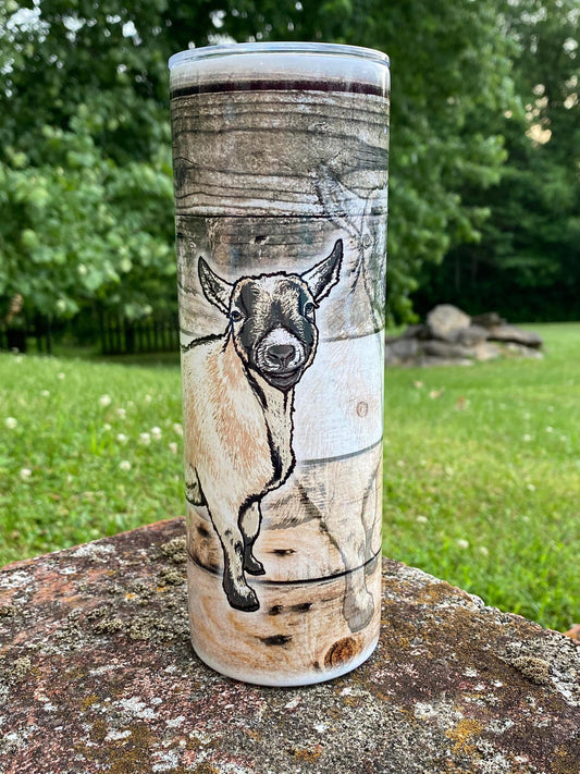 Pygmy Goat "Double Image" Tumblers