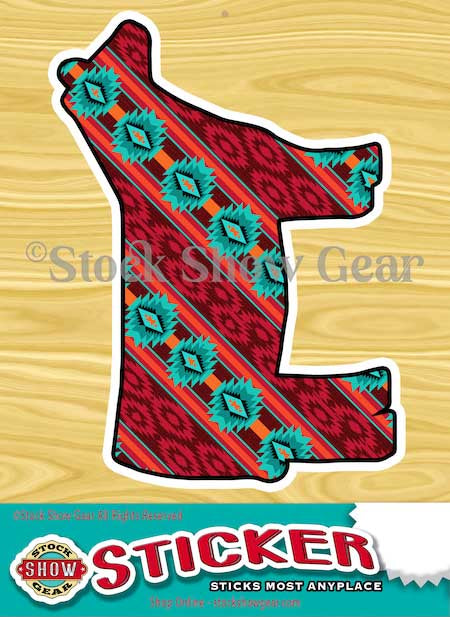 Show Heifer Southwest Print Sticker