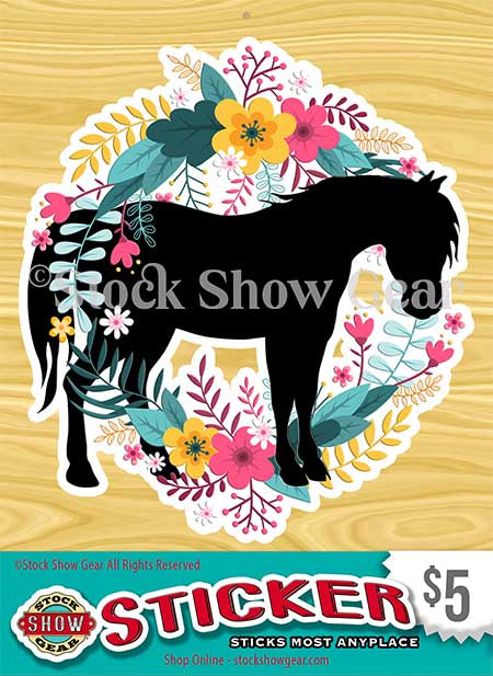Pony-Happy Wreath Sticker