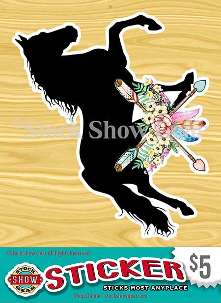 Walking Horse-Boho Arrows Sticker