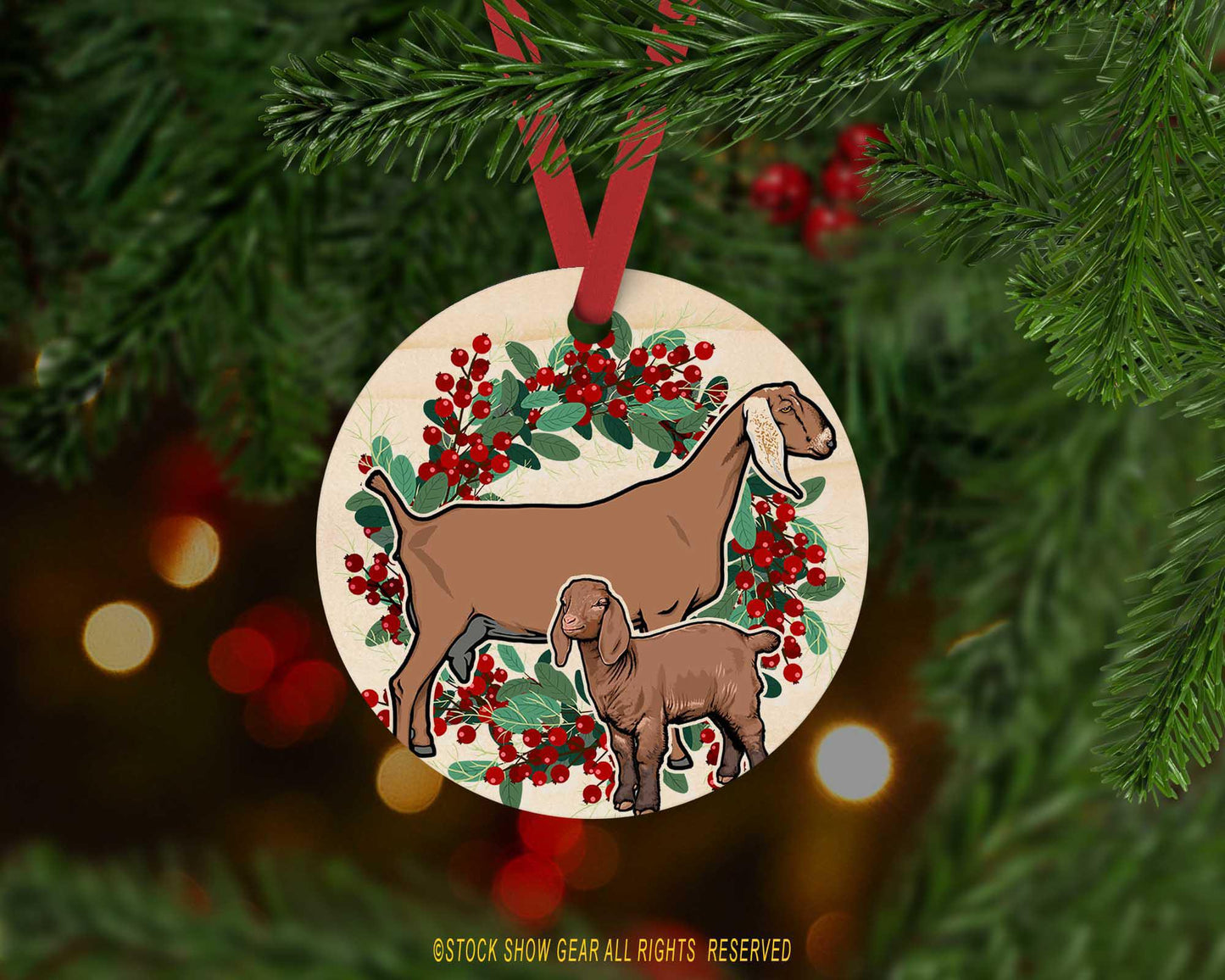 Nubian Dairy Goat-Christmas Ornaments