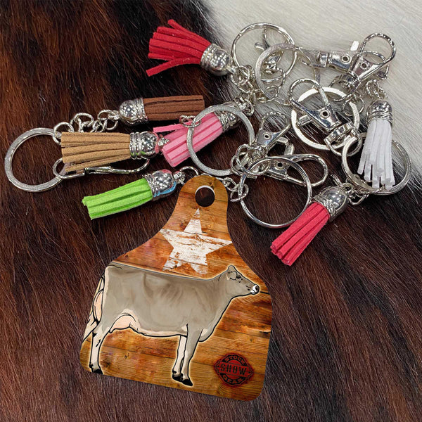 Brown Swiss Cow Keychains