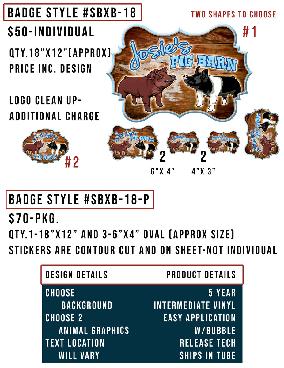 Show Box Vinyl StickersMade to Order Stock Show Gear