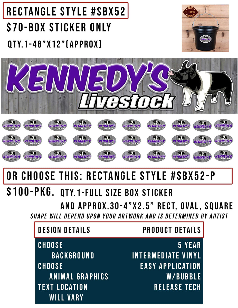 Show Box Vinyl StickersMade to Order Stock Show Gear