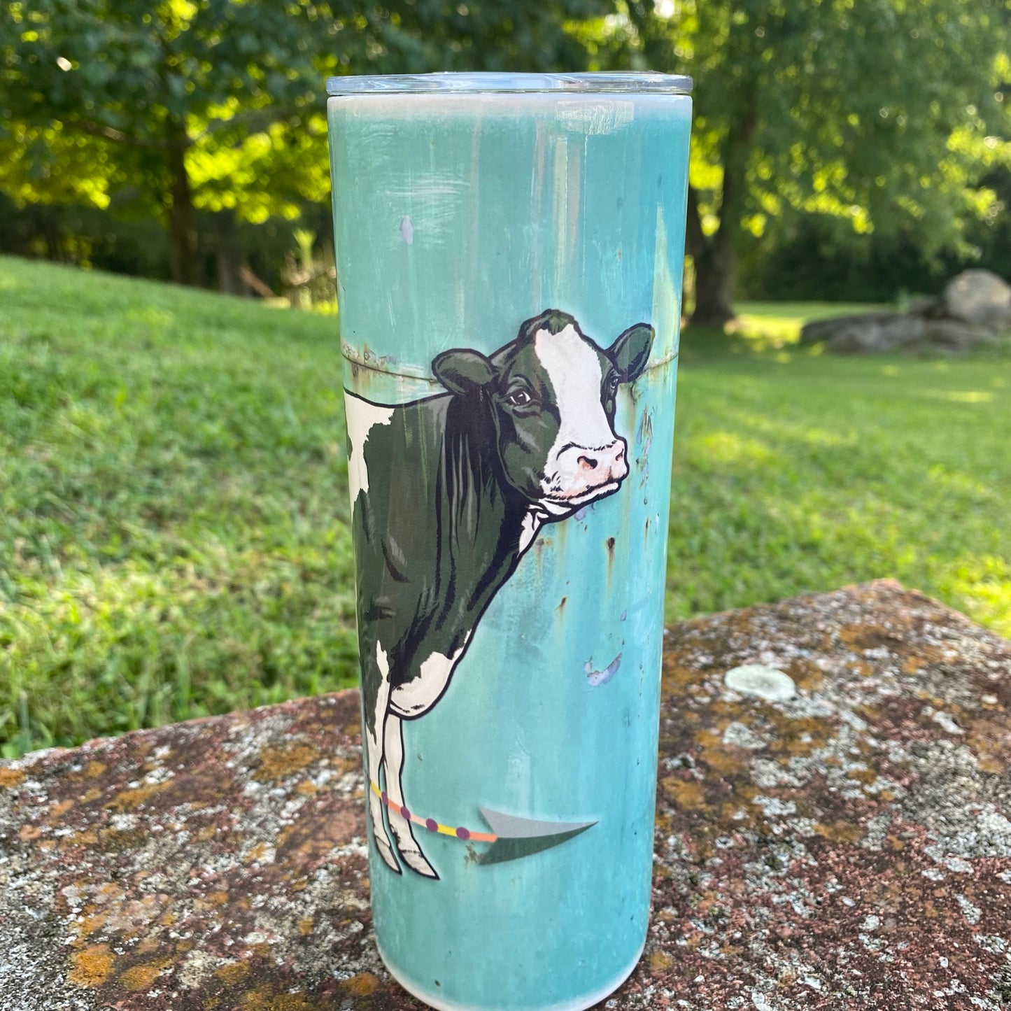 Black Holstein-Turquoise Metal-Arrow Design Tumblers