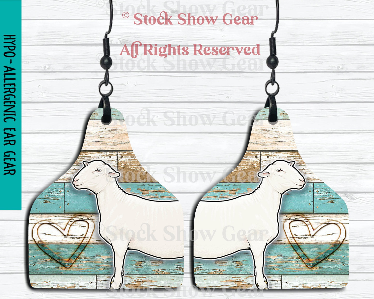 Dorper Sheep "Beach Board" Earrings
