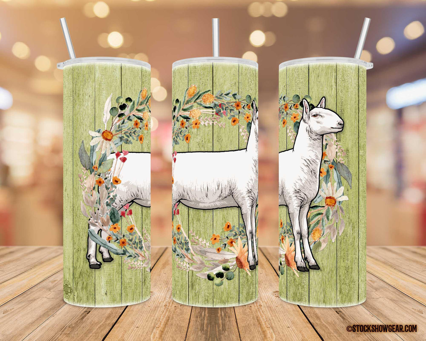 Cheviot Lamb "Meadow Wreath" Tumbler