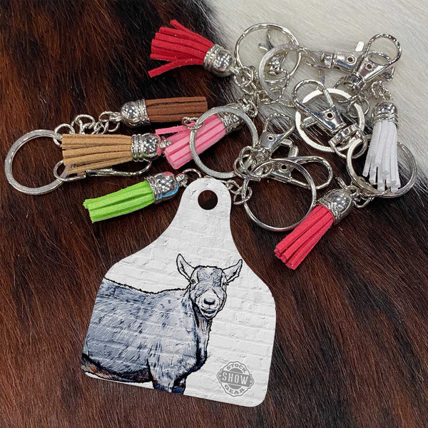 Gray Pygmy Goat Keychains