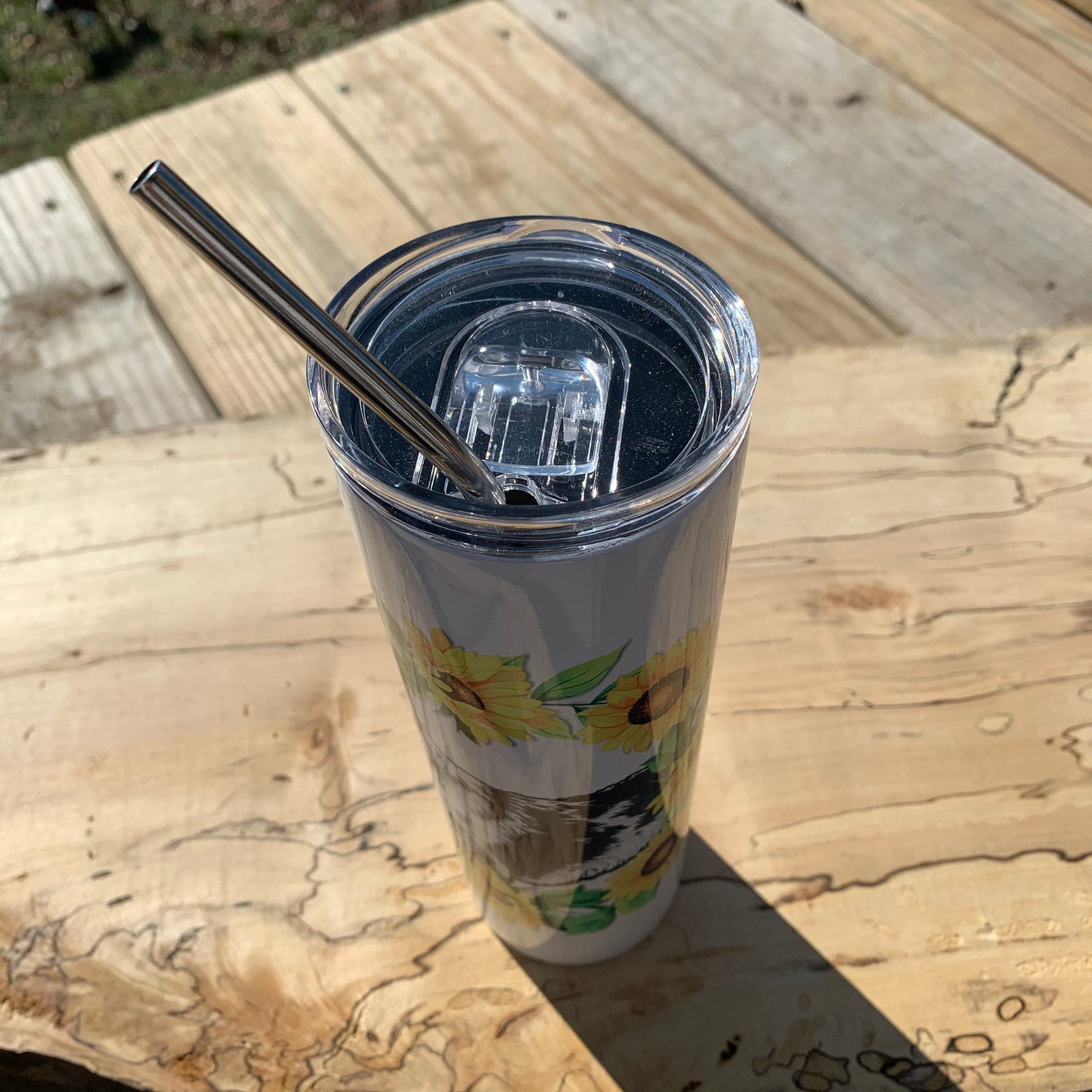 Brown Swiss Dairy Cow Tumbler-Skinny Arrow Design