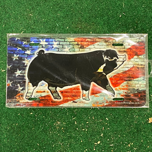 Poland China Barrow USA Themed License Plate