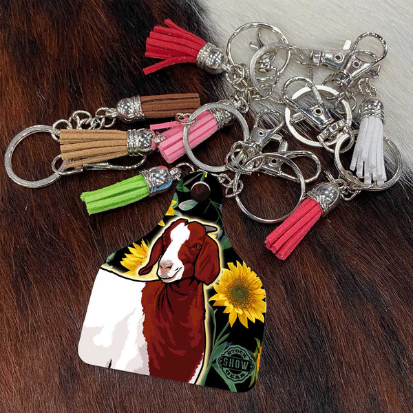 Red Head Boer Goat Keychains