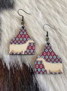 Saanen Goat Earrings