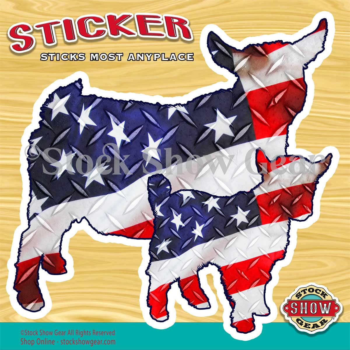 Silhouette Pygmy Goat Stickers