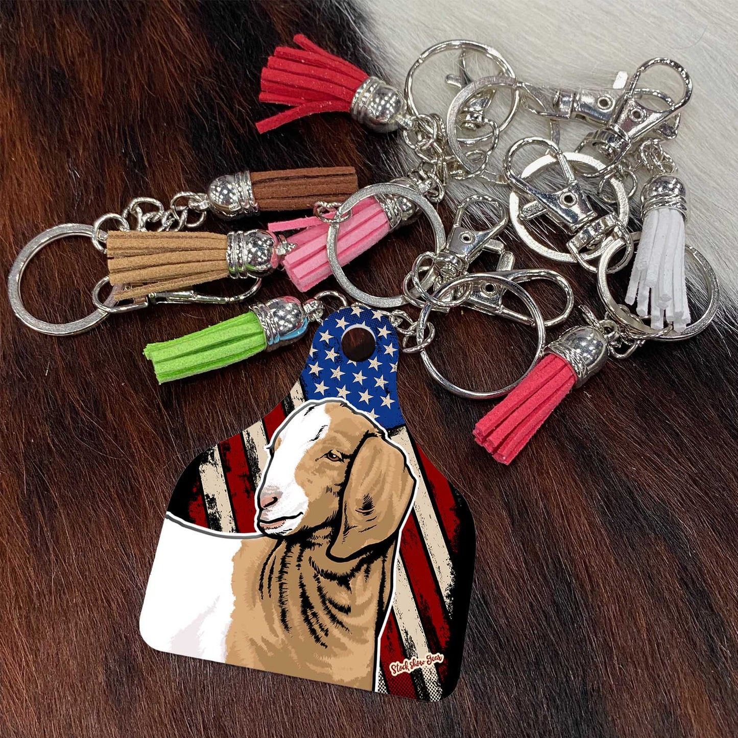 Boer Goat Wether Keychains