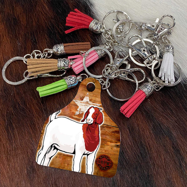 Red Head Boer Goat Keychains