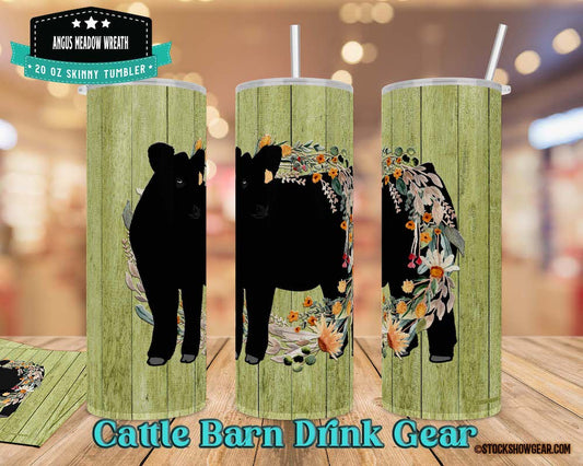Black Angus "Meadow Wreath" Tumblers